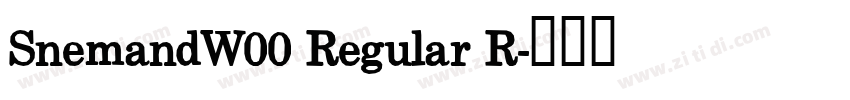 SnemandW00 Regular R字体转换
